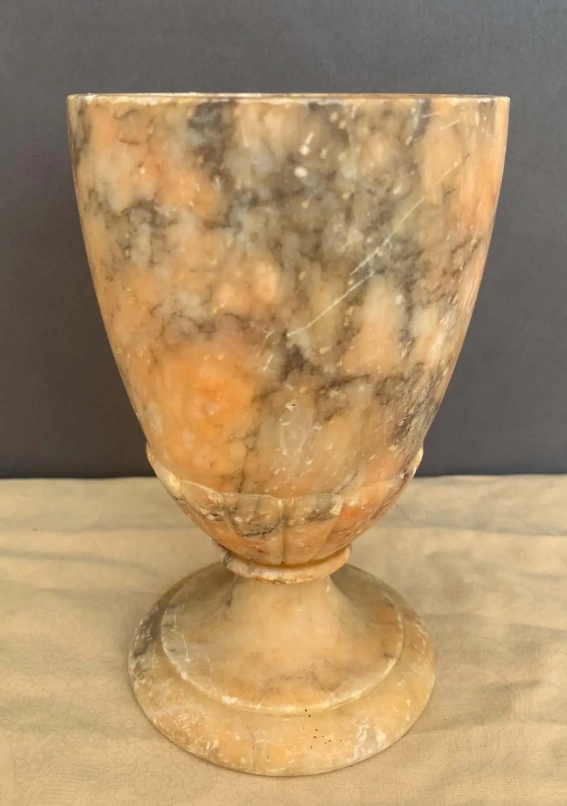 Small Alabaster Footed Vase 1