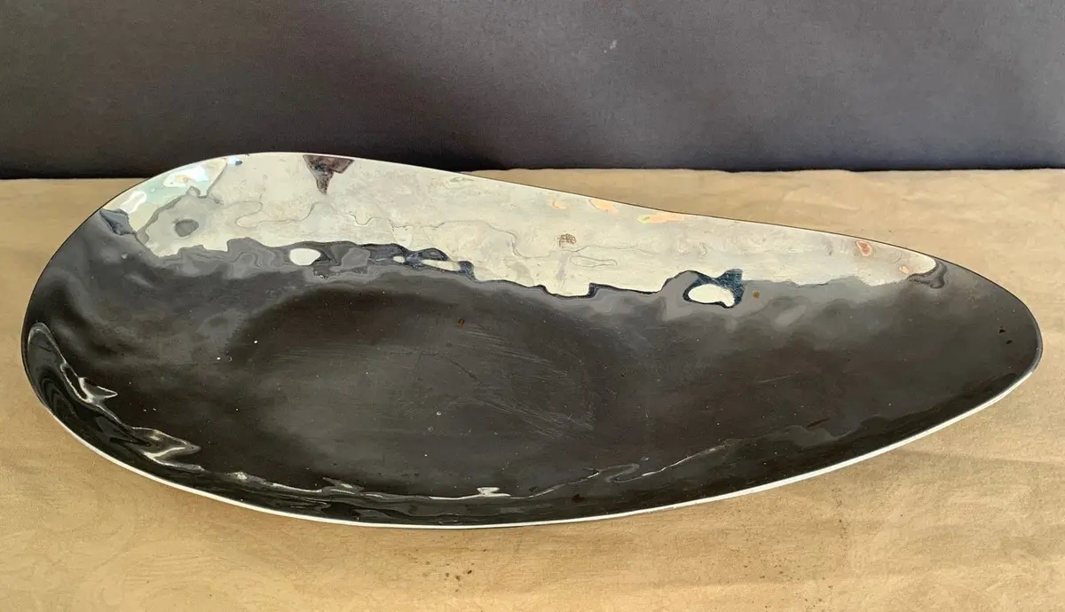 Hammered Chrome Oblong Dish 1