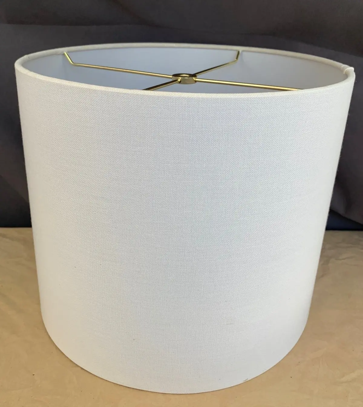 Plain White Cylindrical Lamp Shade 1