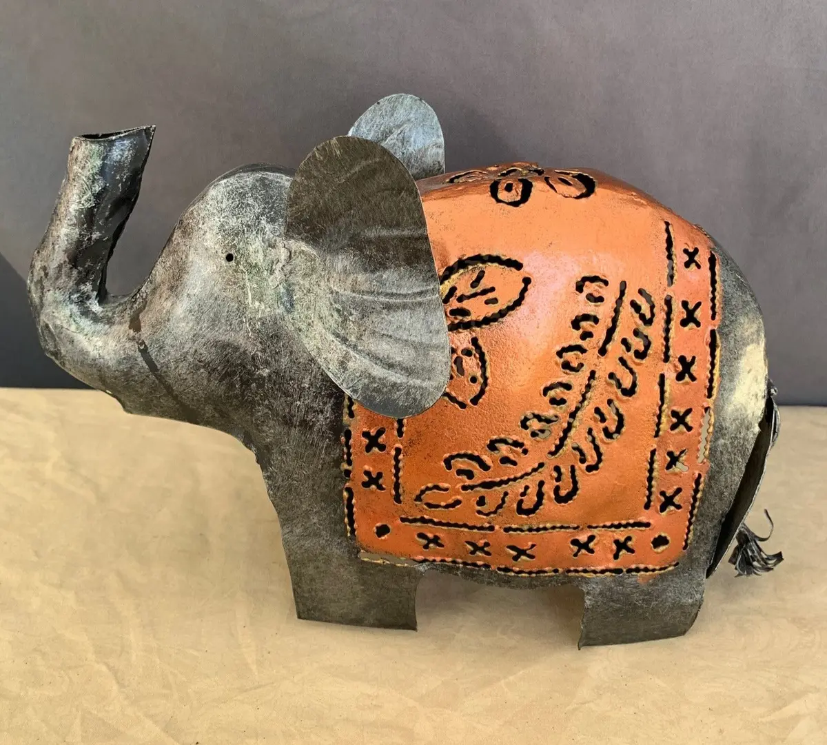 Tin Elephant Candle Lantern 1
