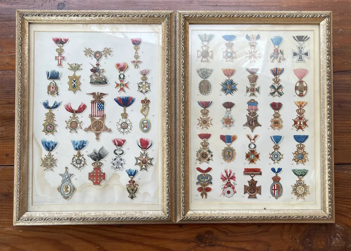 Chromolithograph Pair Of Military Epaulettes 1