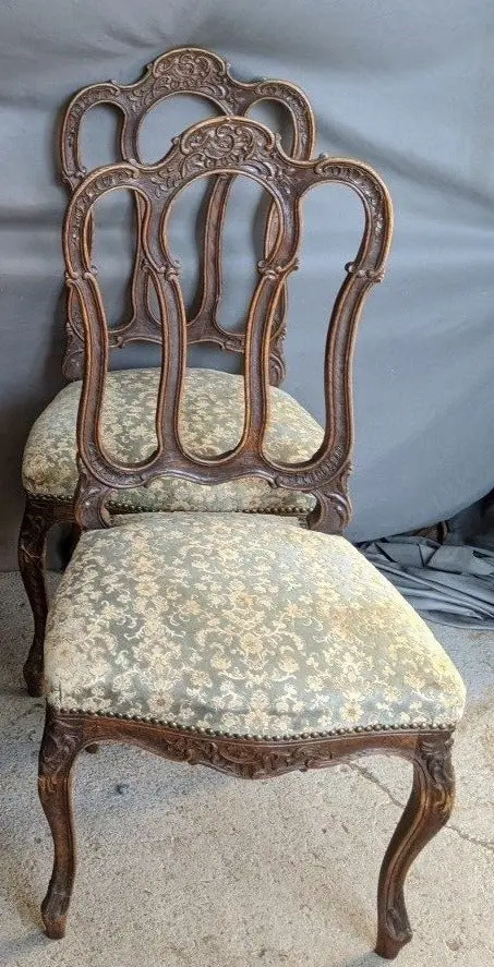 Pair Of Dark Oak Lieges Loopback Chairs 1