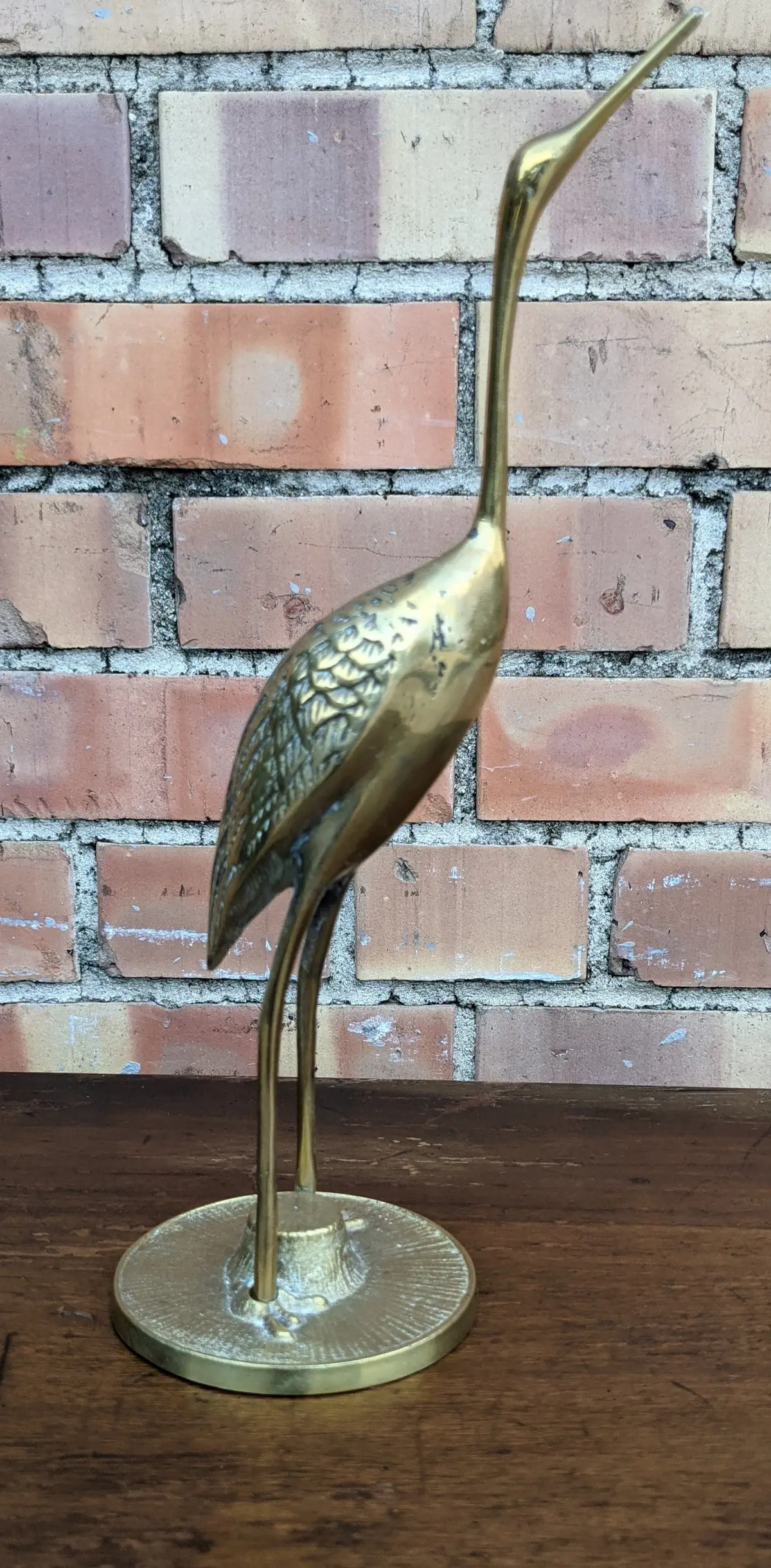 Brass Standing Egret 1