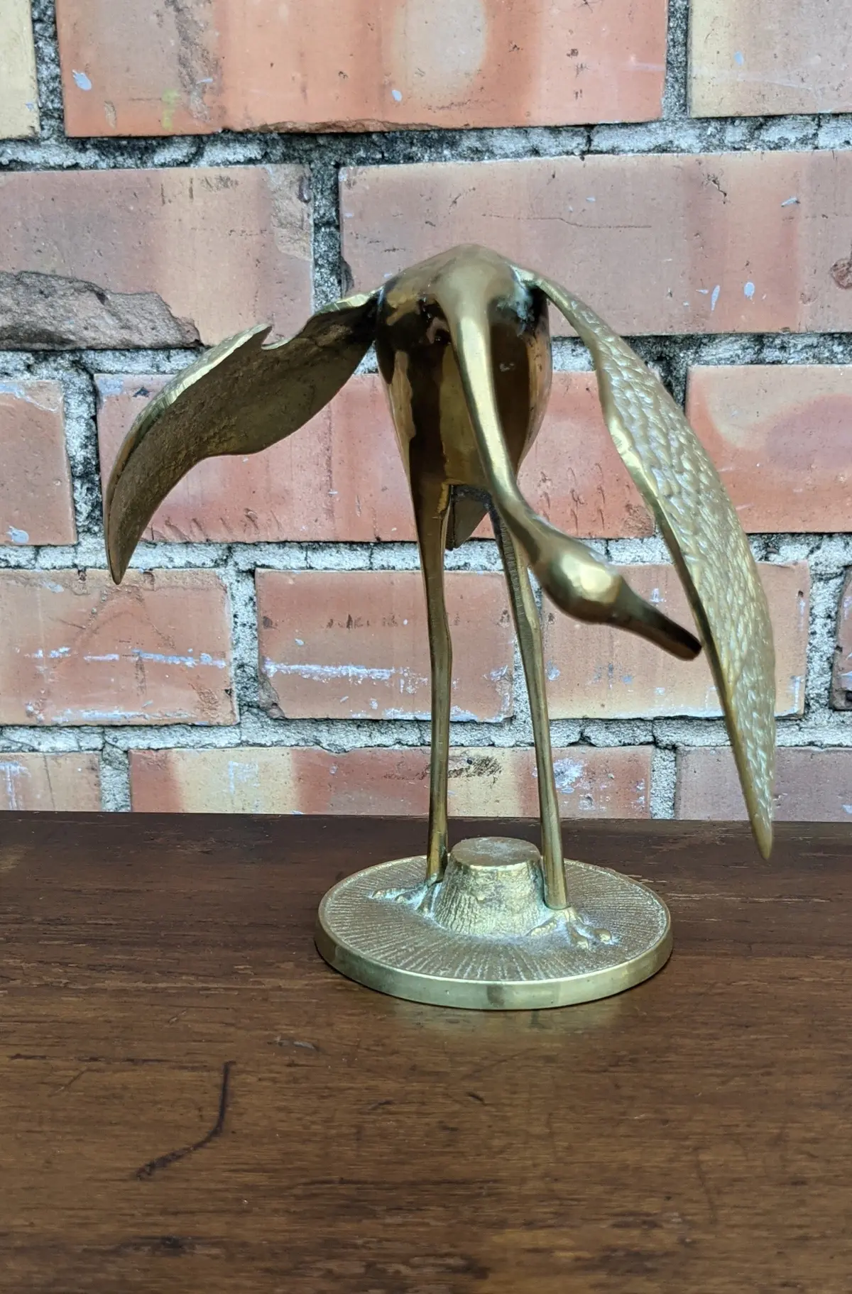 Brass Egret With Head Down 1
