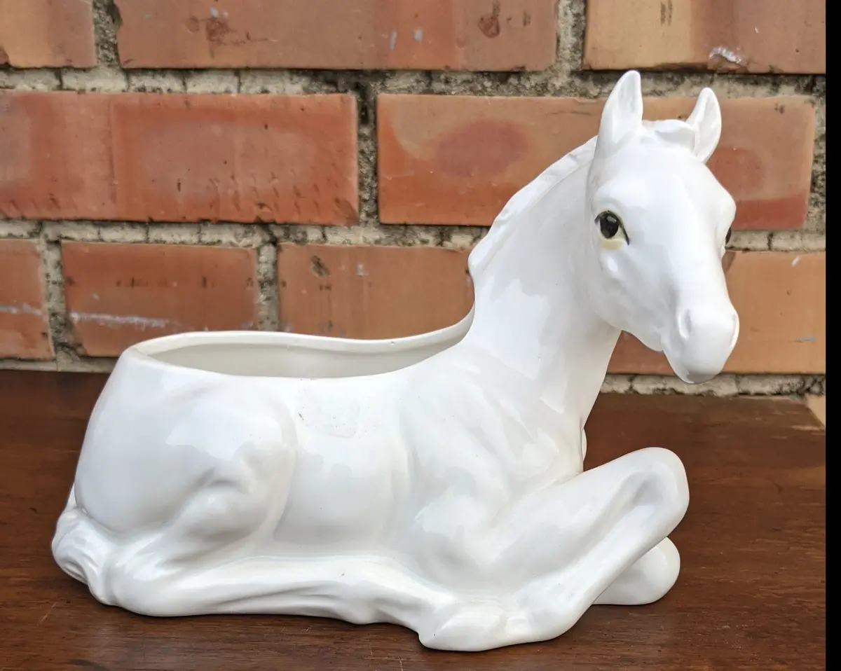 White Horse Planter Made In Japan 1
