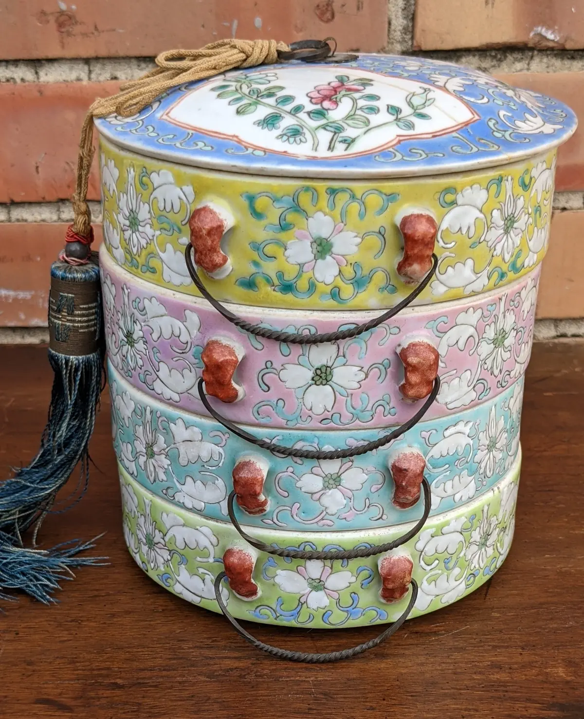 Asian Stacking Dish - Repaired Lid 1