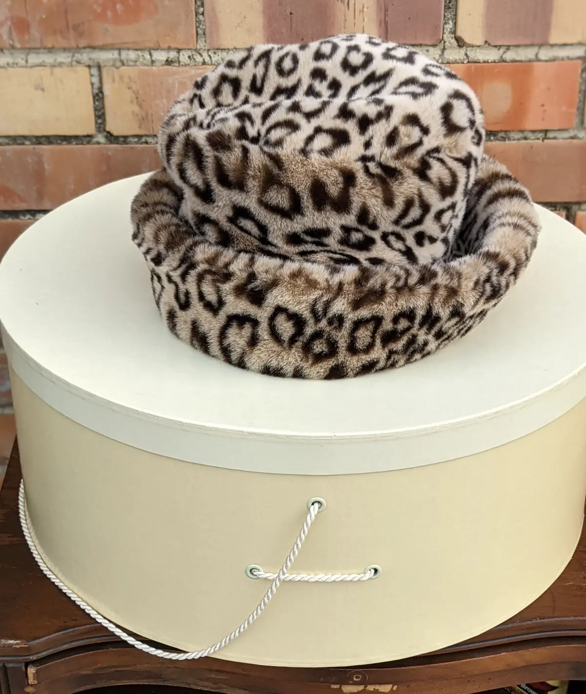 Neiman Marcus Leopard Print Fur Hat From London 1