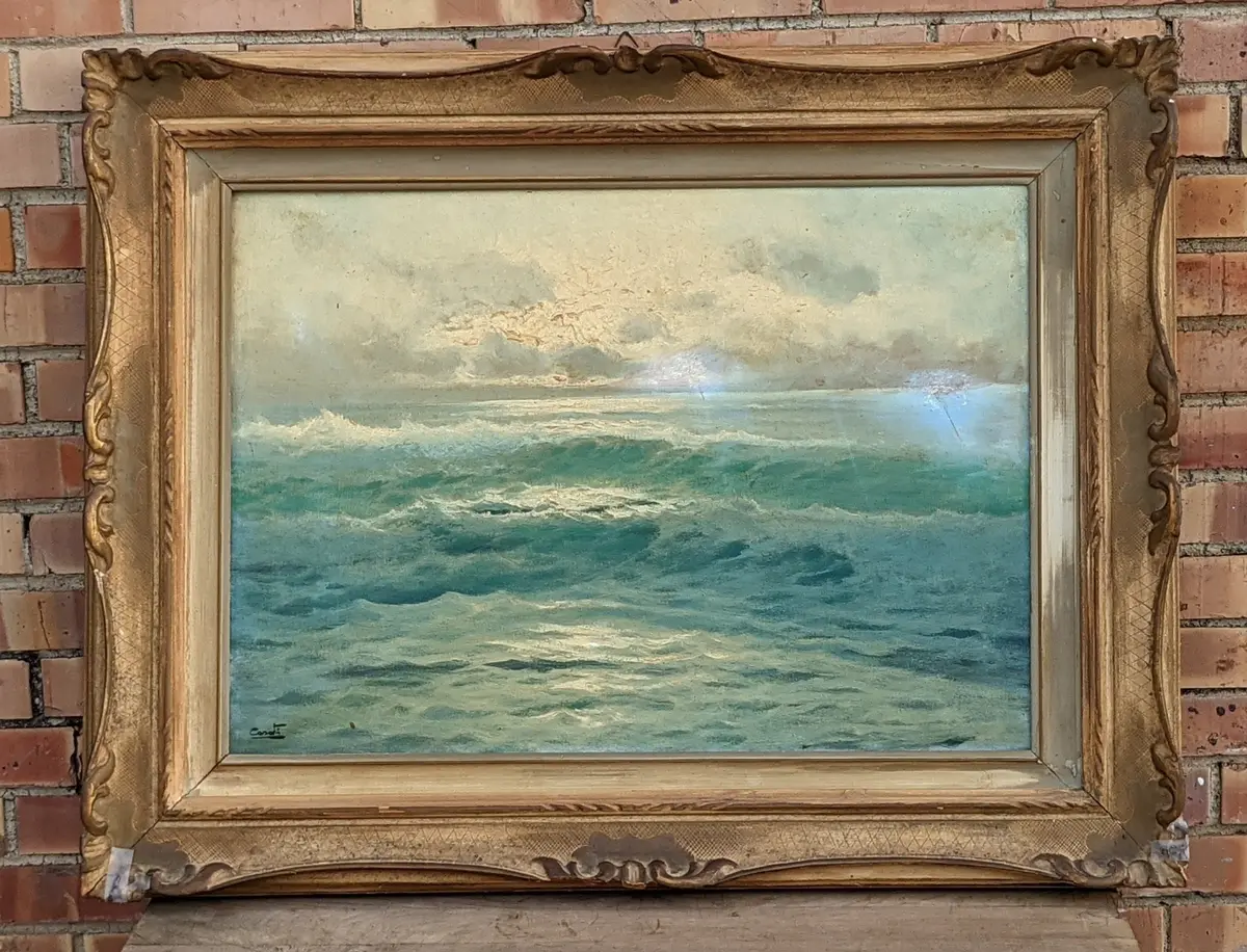 Framed Seascape Oil Painting On Canvas 1