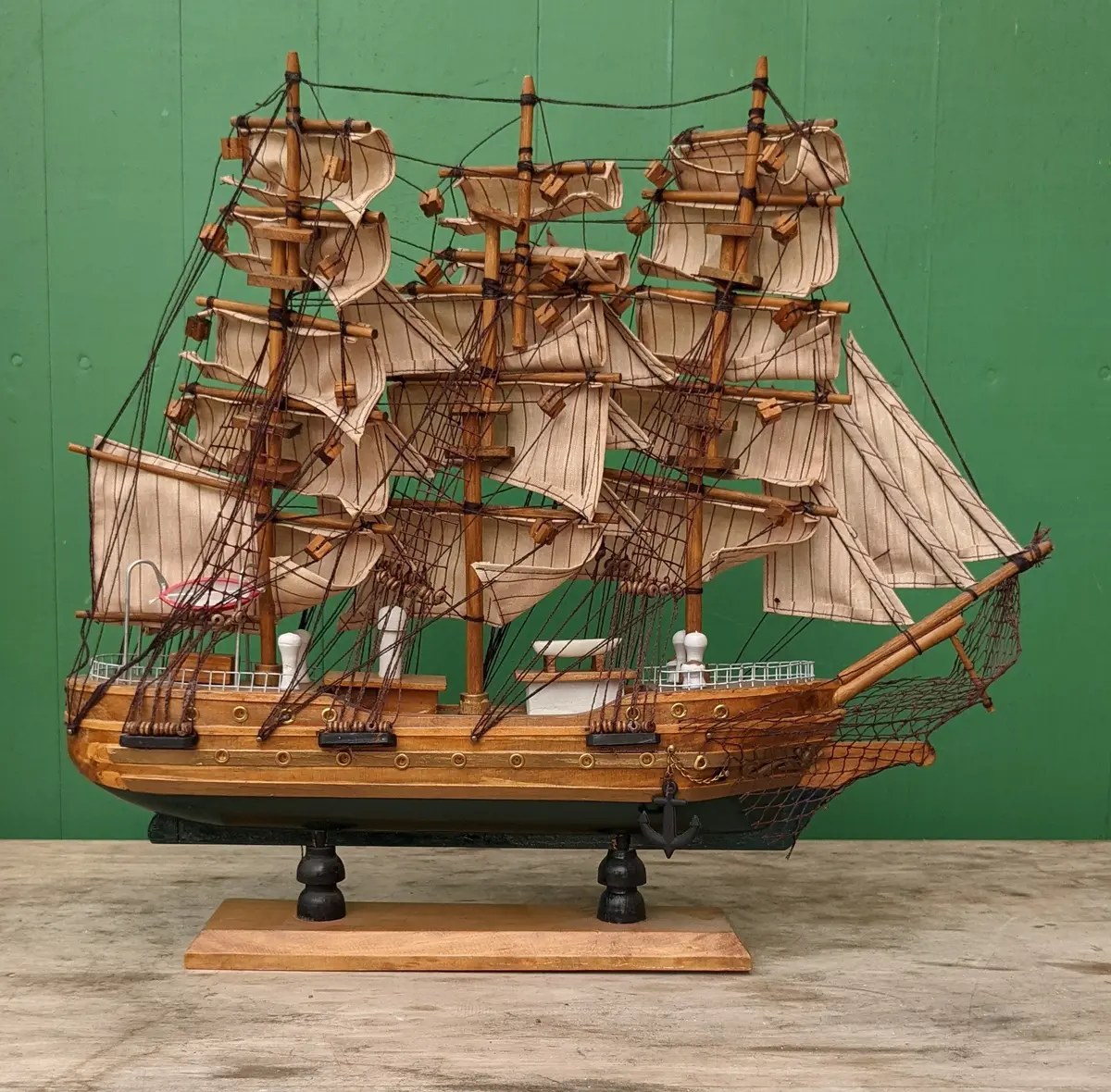 Boat Model Of A Sailing Ship - As Found 1