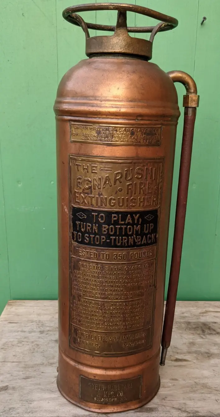 Large Copper Fire Extinguisher 1