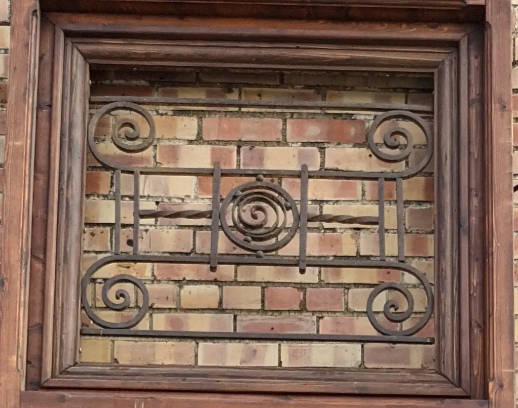 Large Iron Panel In Wood Frame 1