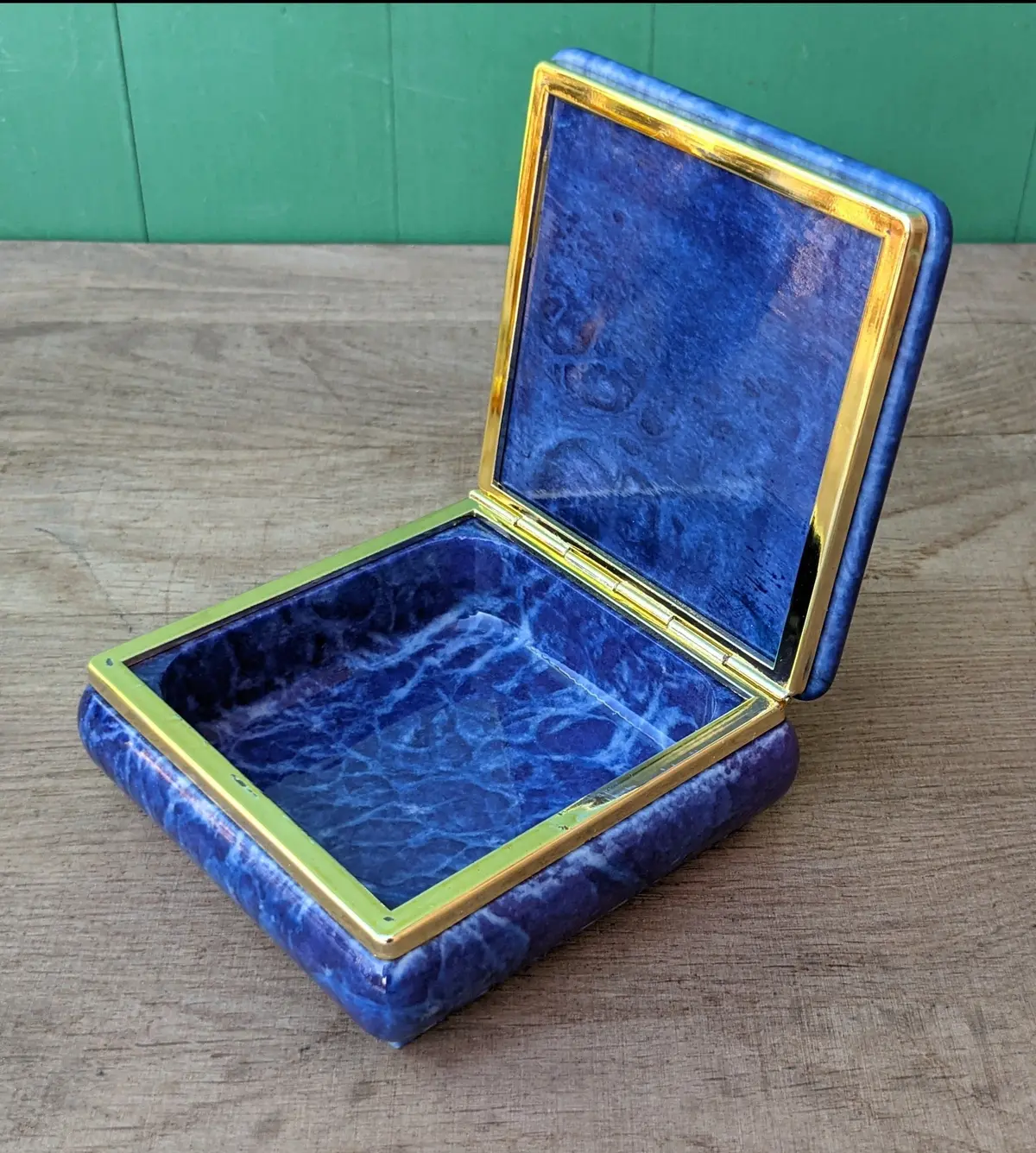 Italian Blue Onyx Lidded Box 1