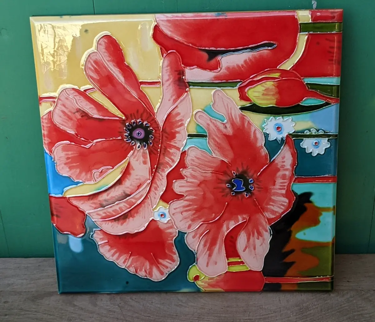 Large Floral Tile 1