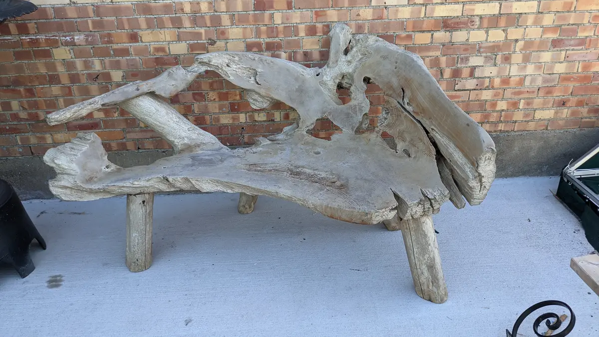 Hand Hewn Teak Bench From Bali 1