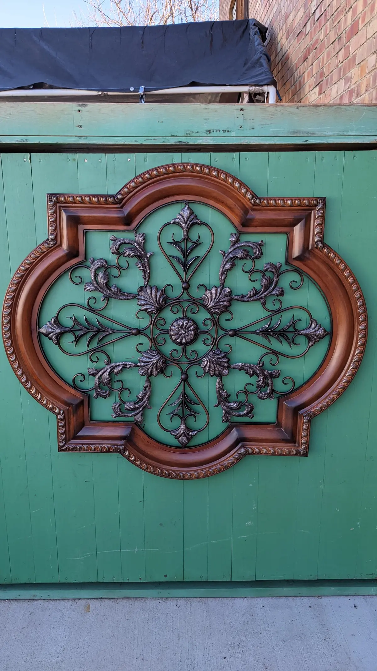 Ornate Metal Wall Plaque-Not Old 1