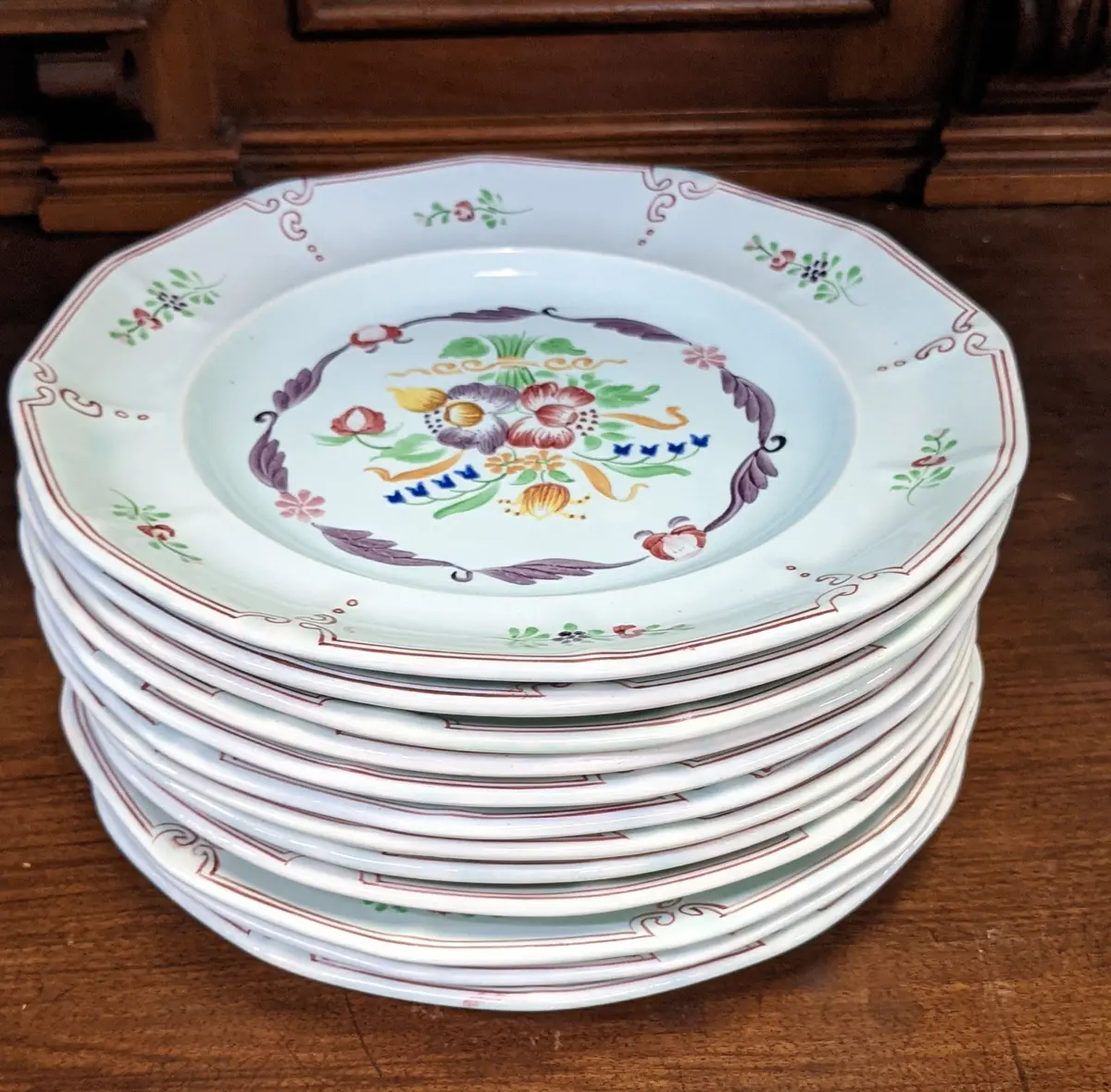 Adams Calyx Ware Hand Painted Dinner Plate 1