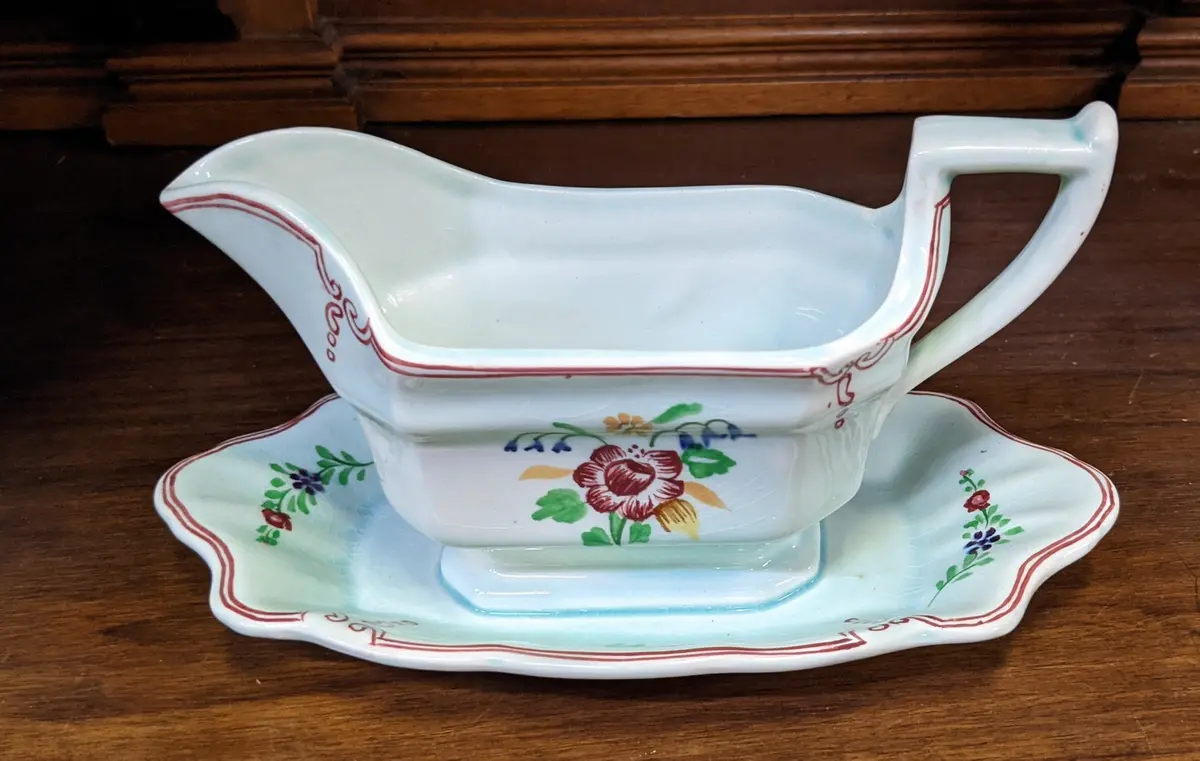 Adams Calyx Ware Hand Painted Gravy Boat 1