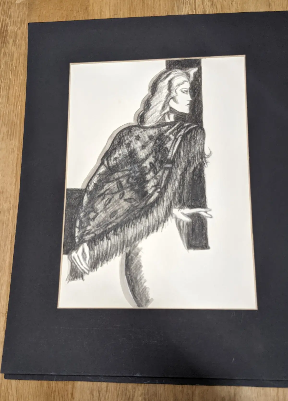 Lady In A Shawl - 80'S Fashion Print 1
