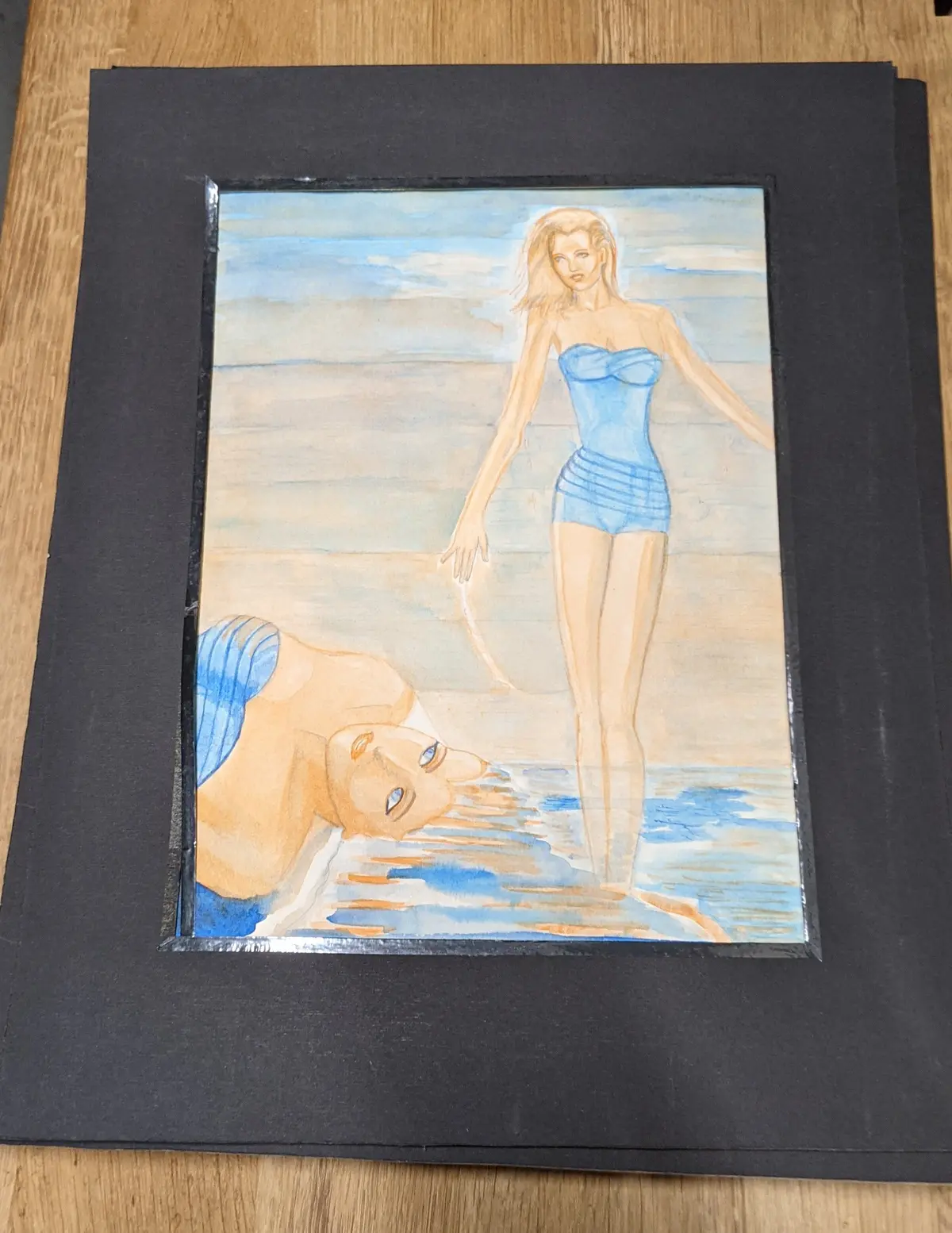 Ladies Bathing Suit- 80'S Fashion Print 1