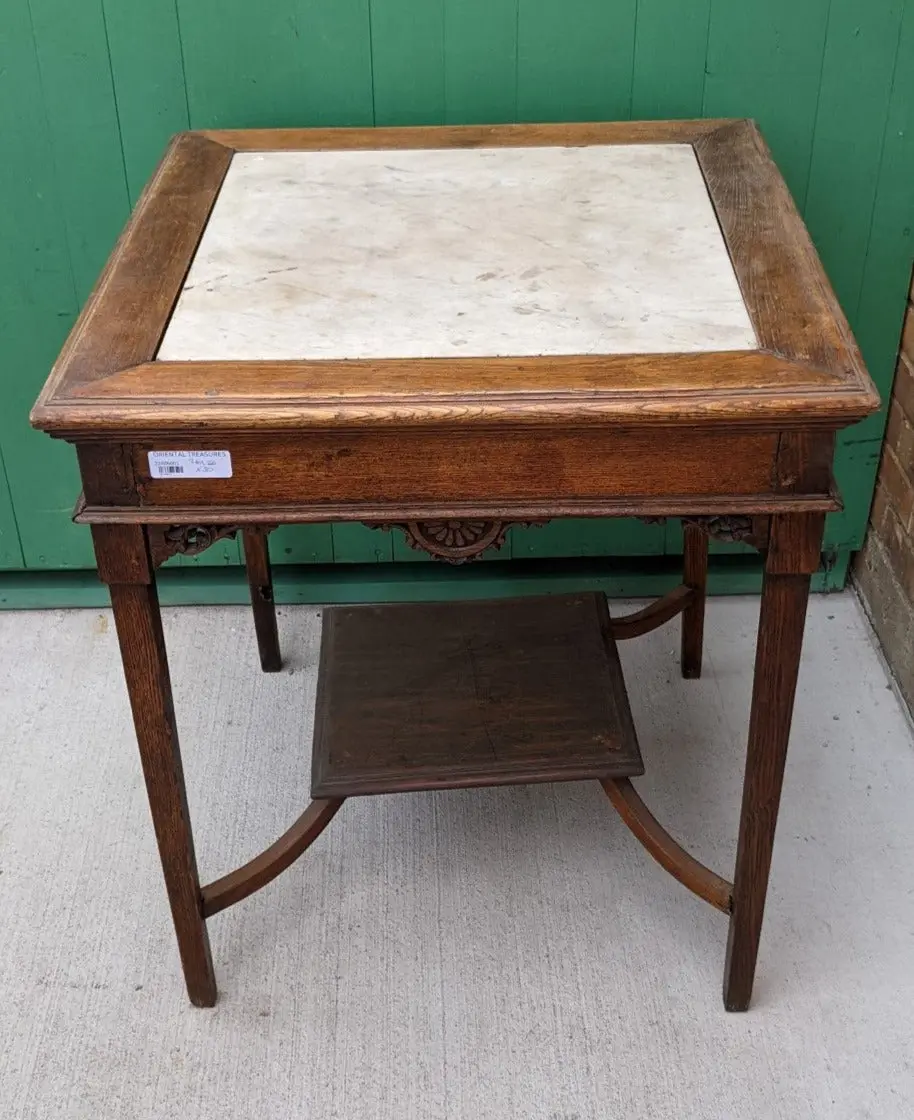 Marble Inset Chinese Stand Table 1