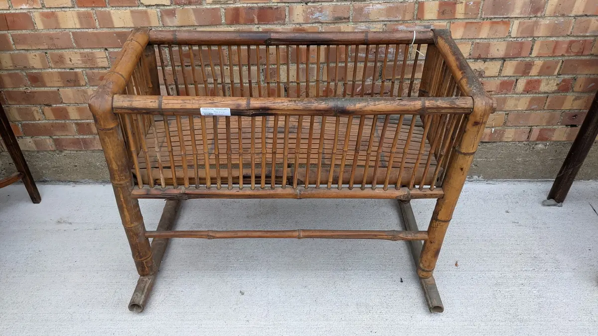 Bamboo Baby Cradle As Found 1