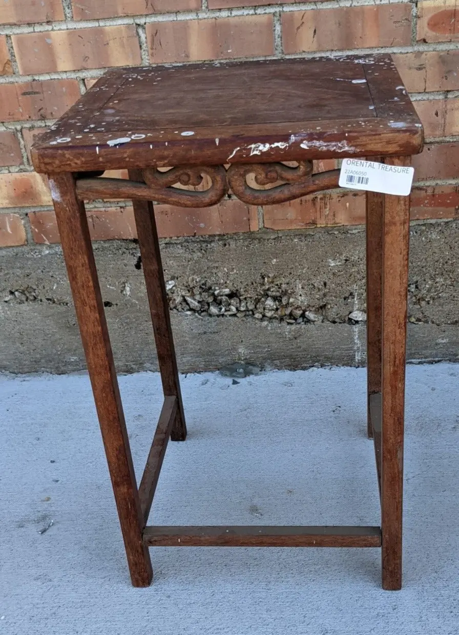 As Found Chinese Stand With Scroll Work 1