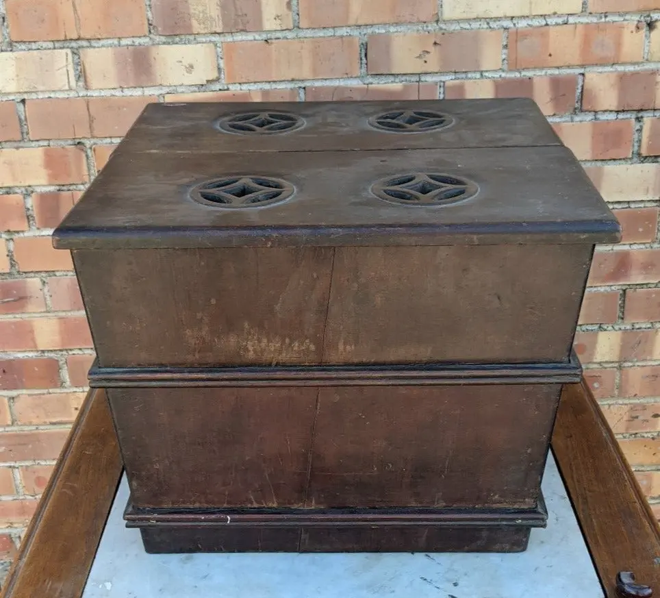 Chinese Wood Box Stool With Sliding Top 1