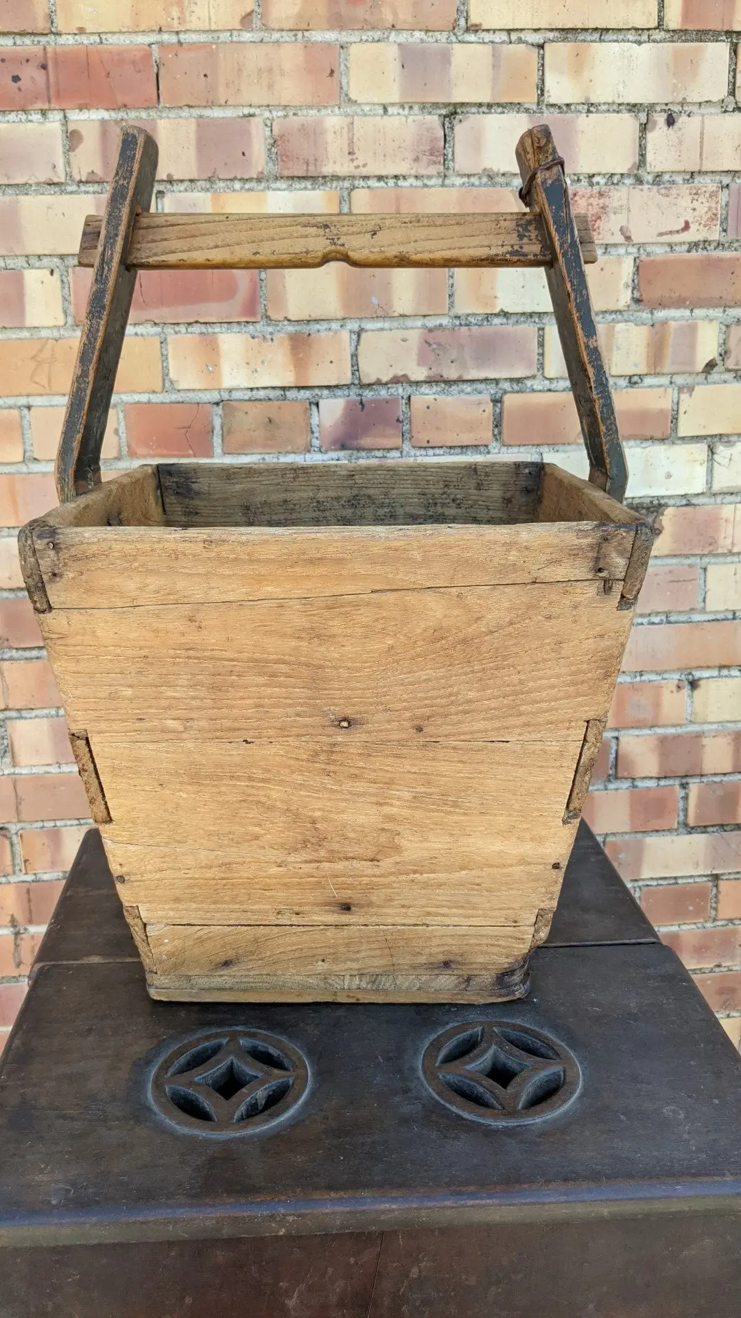 Natural Chinese Elm Grain Bucket 1