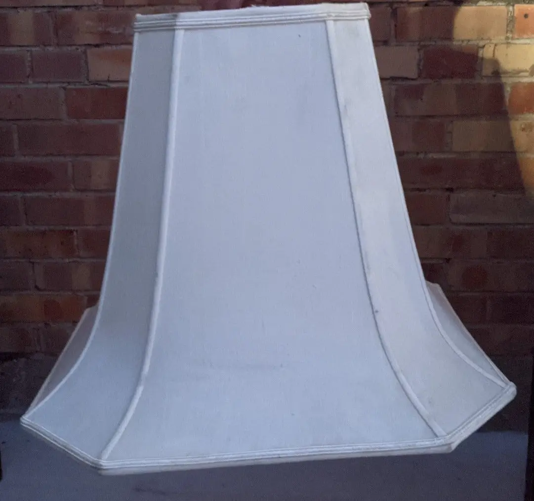 Large Shaped Linen Lamp Shade 1