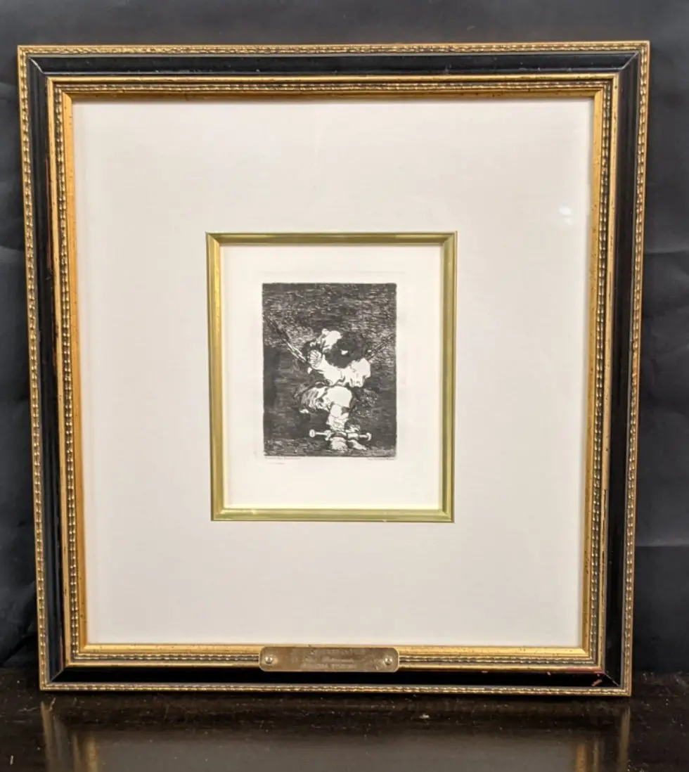 "The Prisoner" Etching By Francisco Goya 1