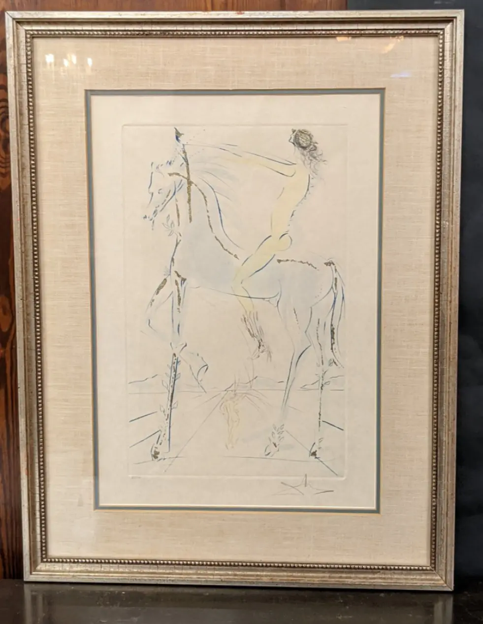 Man On A Horse Signed And Numbered Print By Salvador Dali 64/200 1