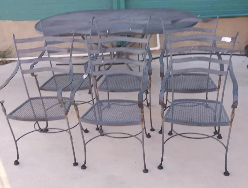 Set Of 6 Patio Arm Chairs 1