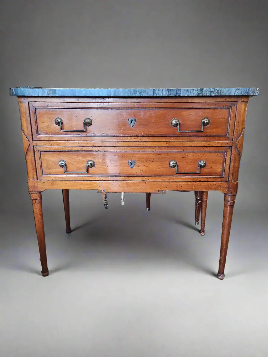 Louis Xvi 2 Drawer Marble Top Chest On Legs 1