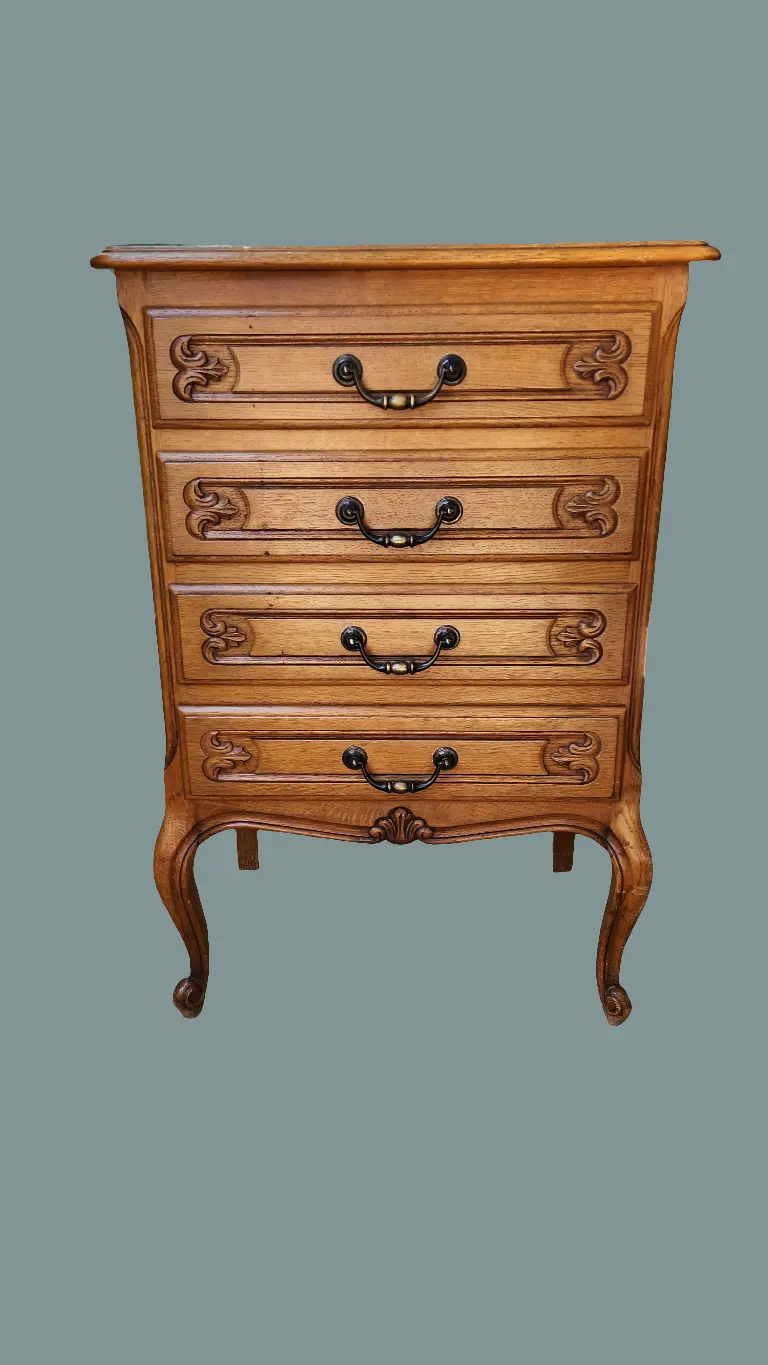 Country French Oak Four Drawer Tall Chest 1