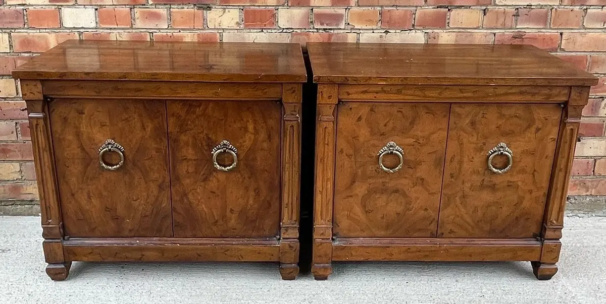 Pair Of Midcentury Regency Style  Nightstands 1