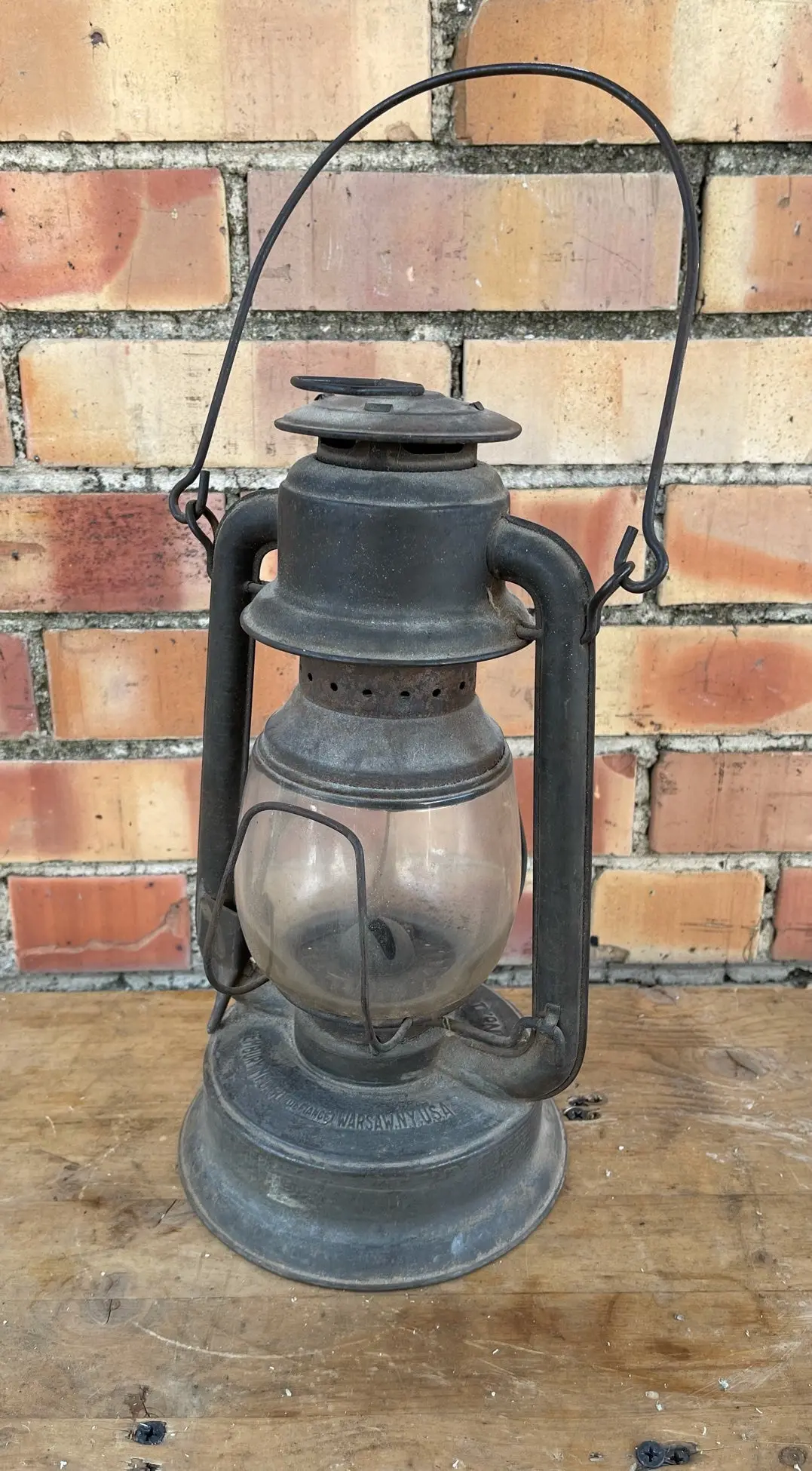 Old Metal And Glass Lantern 1