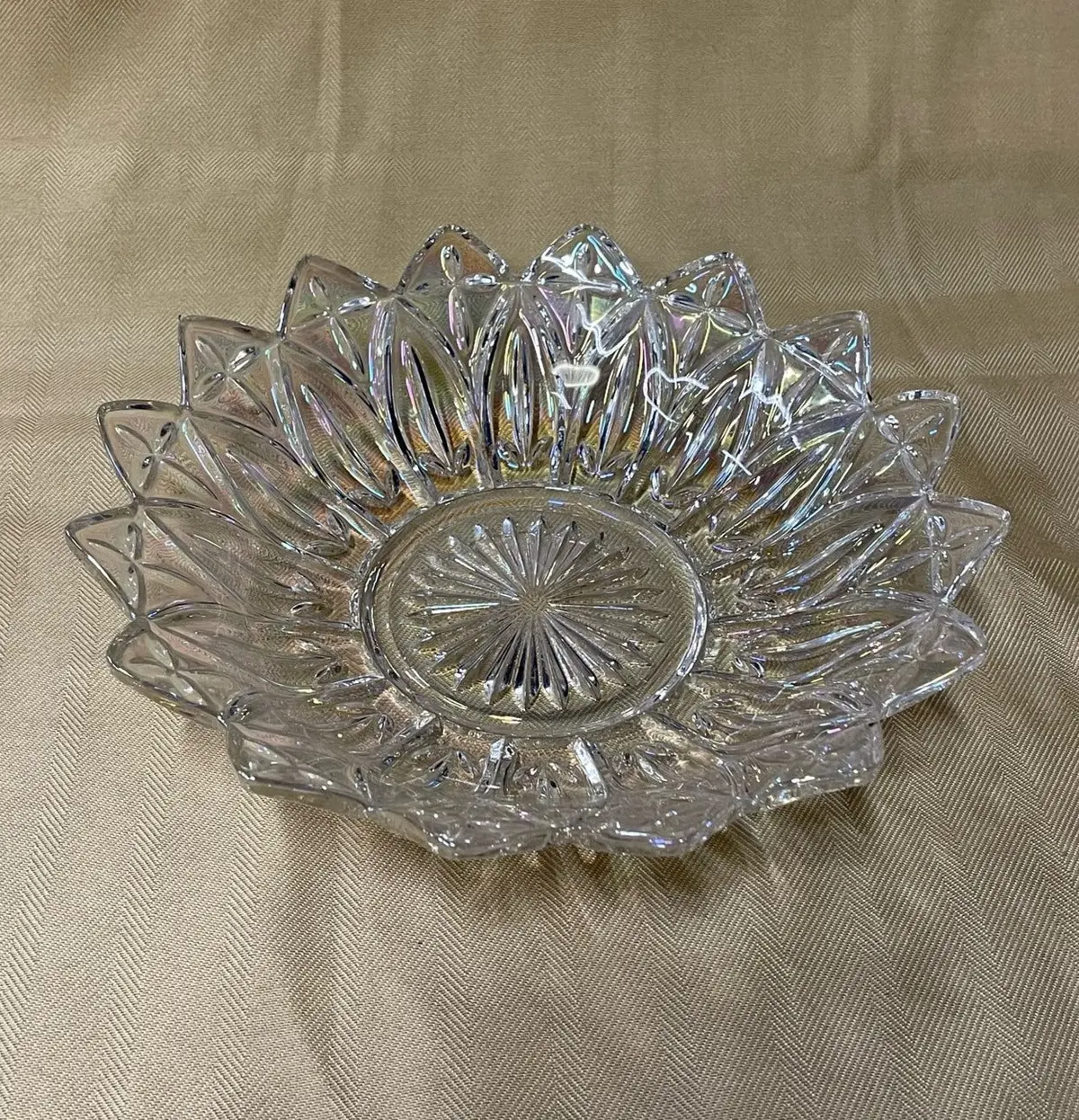 Large Pressed Glass Bowl 1