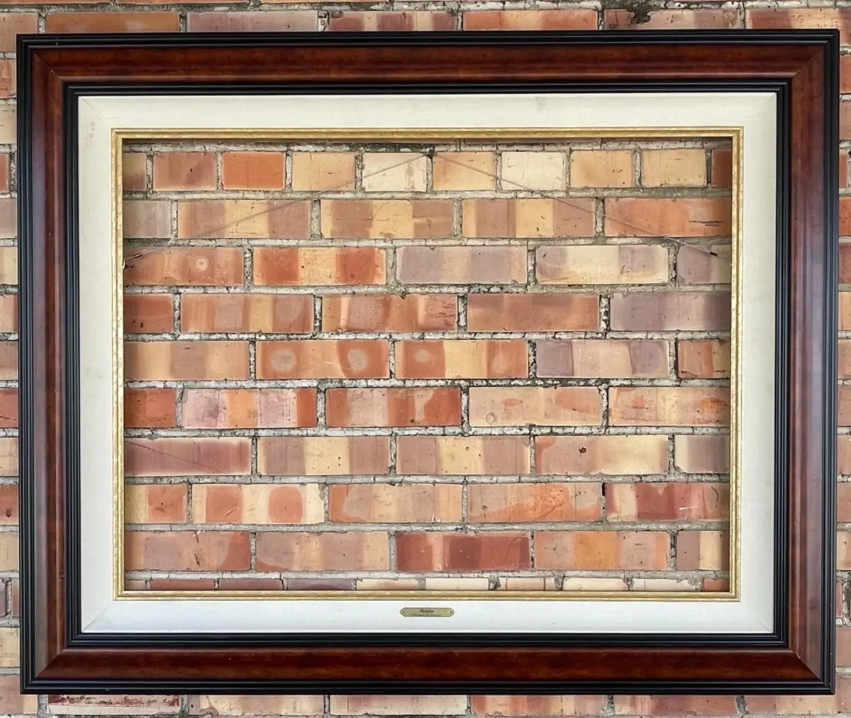 Large Burled Frame With Linen Fillet 1