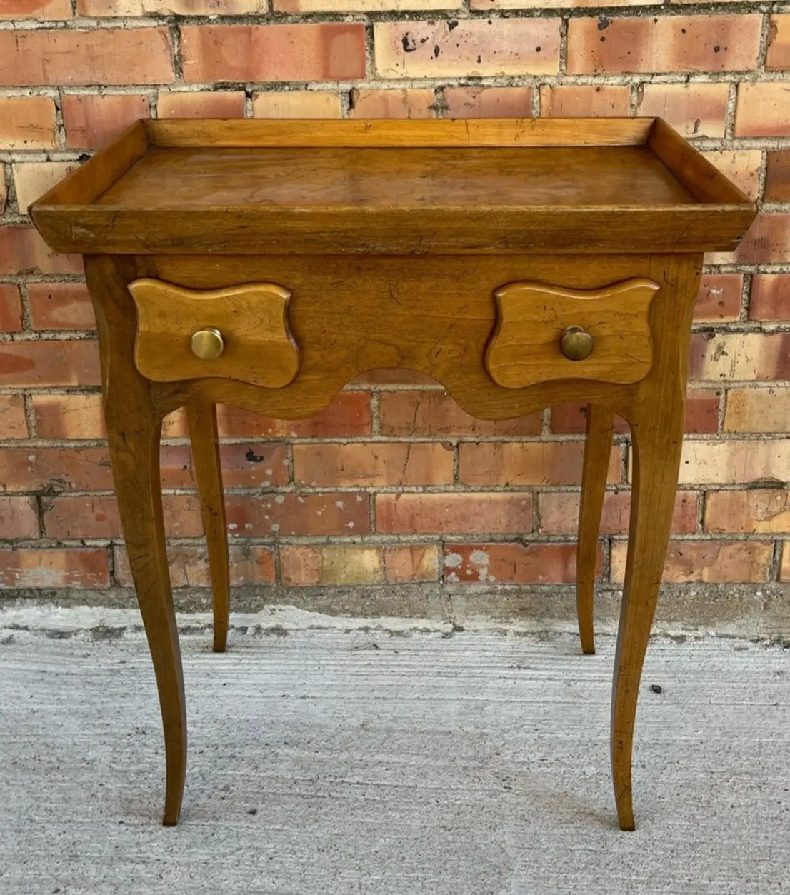 Small Walnut Side Table With Drawer 1