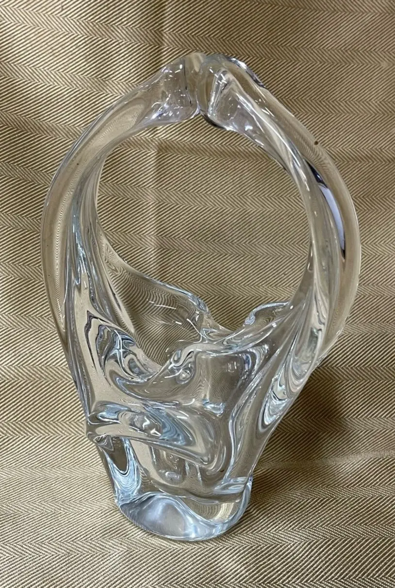 Art Glass Clear Basket 1