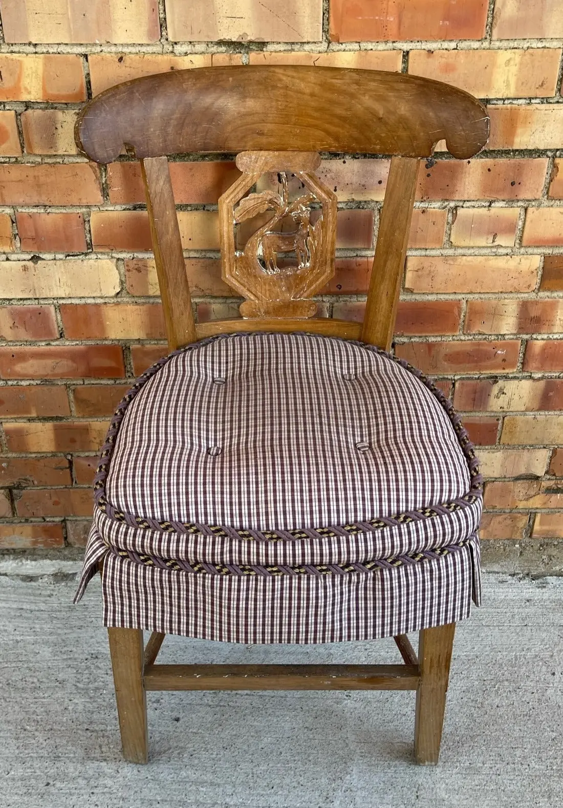 Biedermeier Chair With Upholstered Seat 1