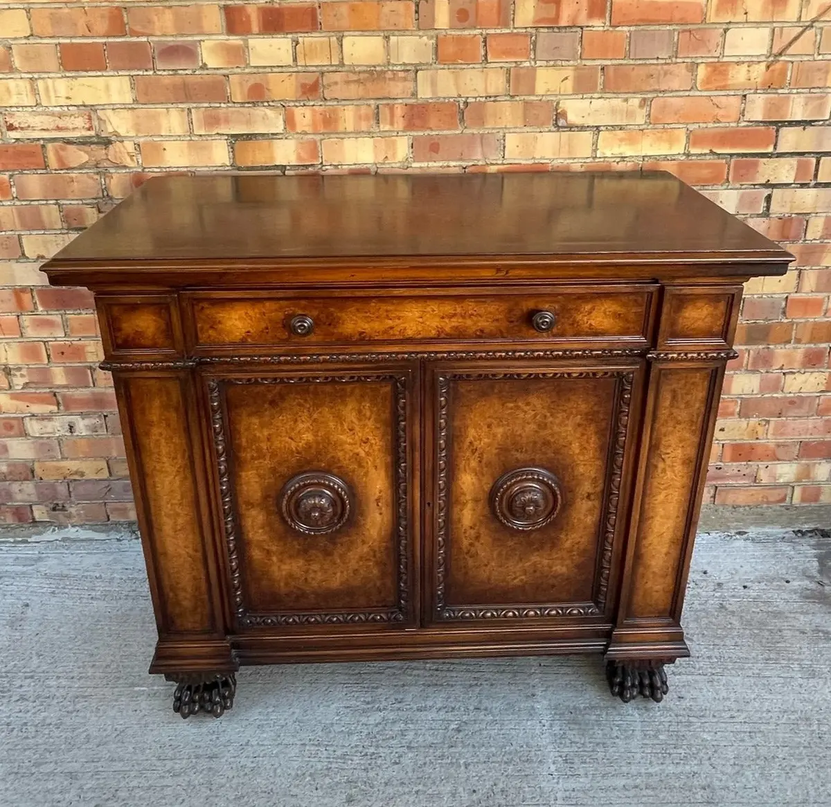 Italian Burled Door Small Server 1