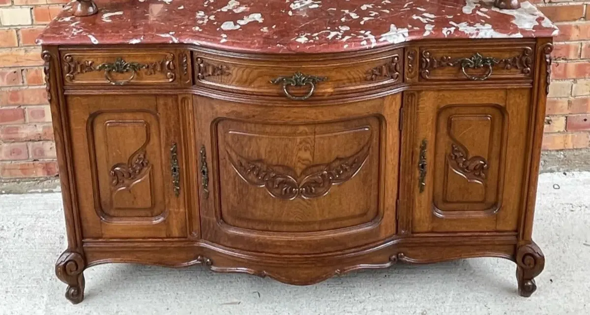 Small Marble Top Louis Xv Server 1
