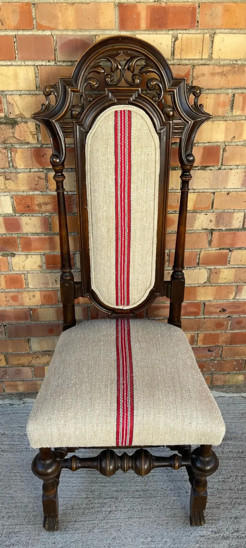 Tudor Style Walnut Side Chair 1