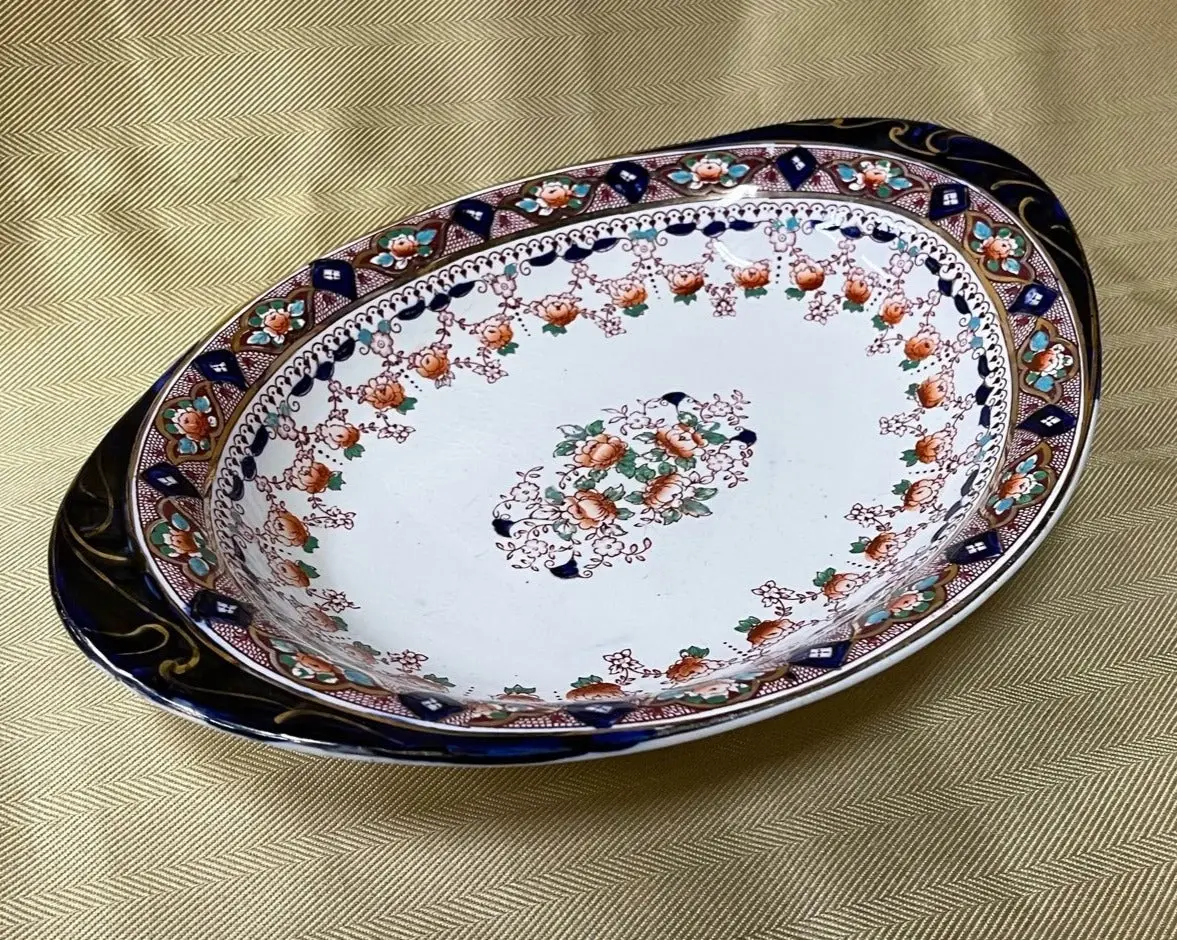 1920'S English Polychrome Royal Venton Serving Dish 1