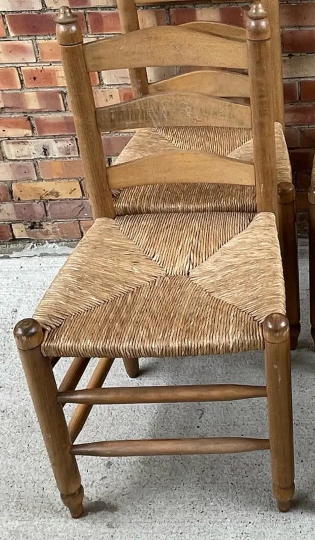 Small Oak Rush Seat Chair 1