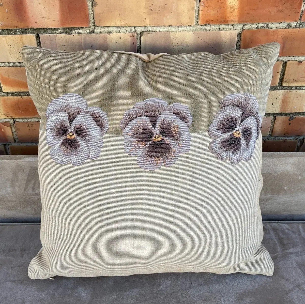 Brown Flower Pillow 1