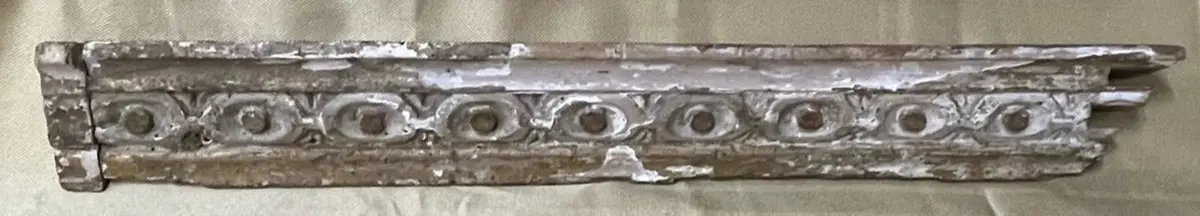 White With Gilt Frame Fragment With Oval Elements 1