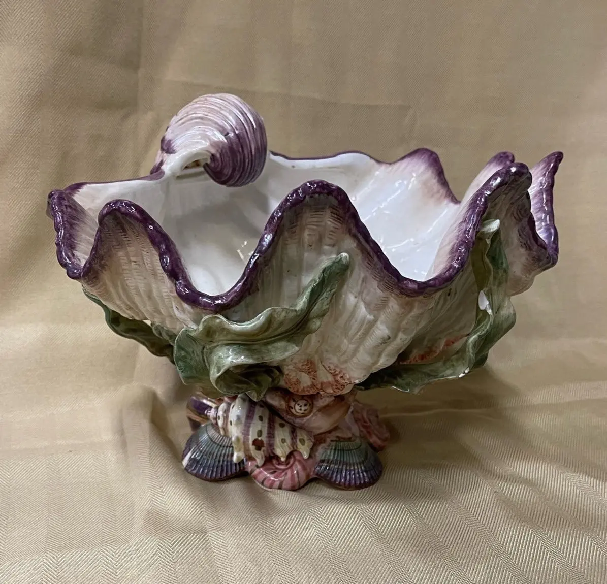 Fitz And Floyd Clamshell Compote As Is 1