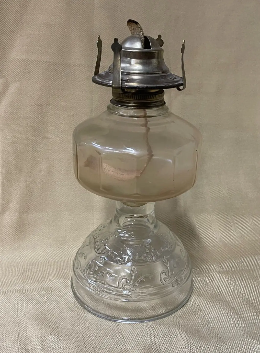 Clear Glass Oil Lamp 1